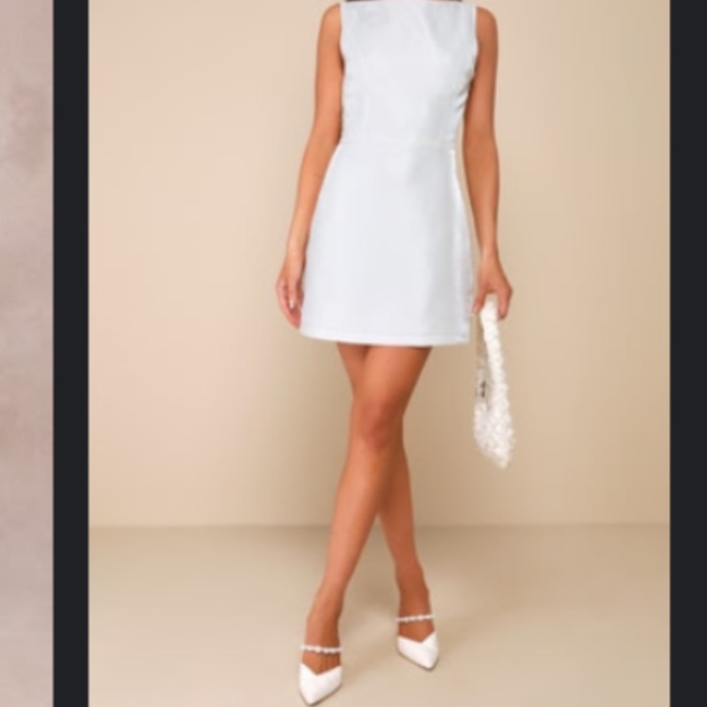 Lulu's Chic White Mini Dress